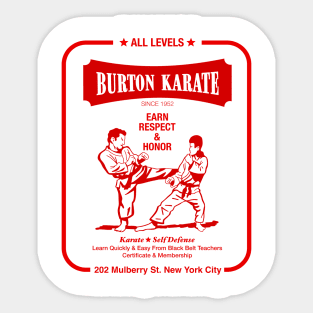Burton Karate Sticker